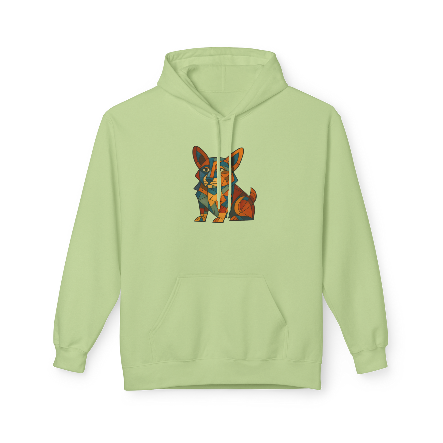 Corgi Cubism Hoodie - Colorful Geometric Dog Pullover