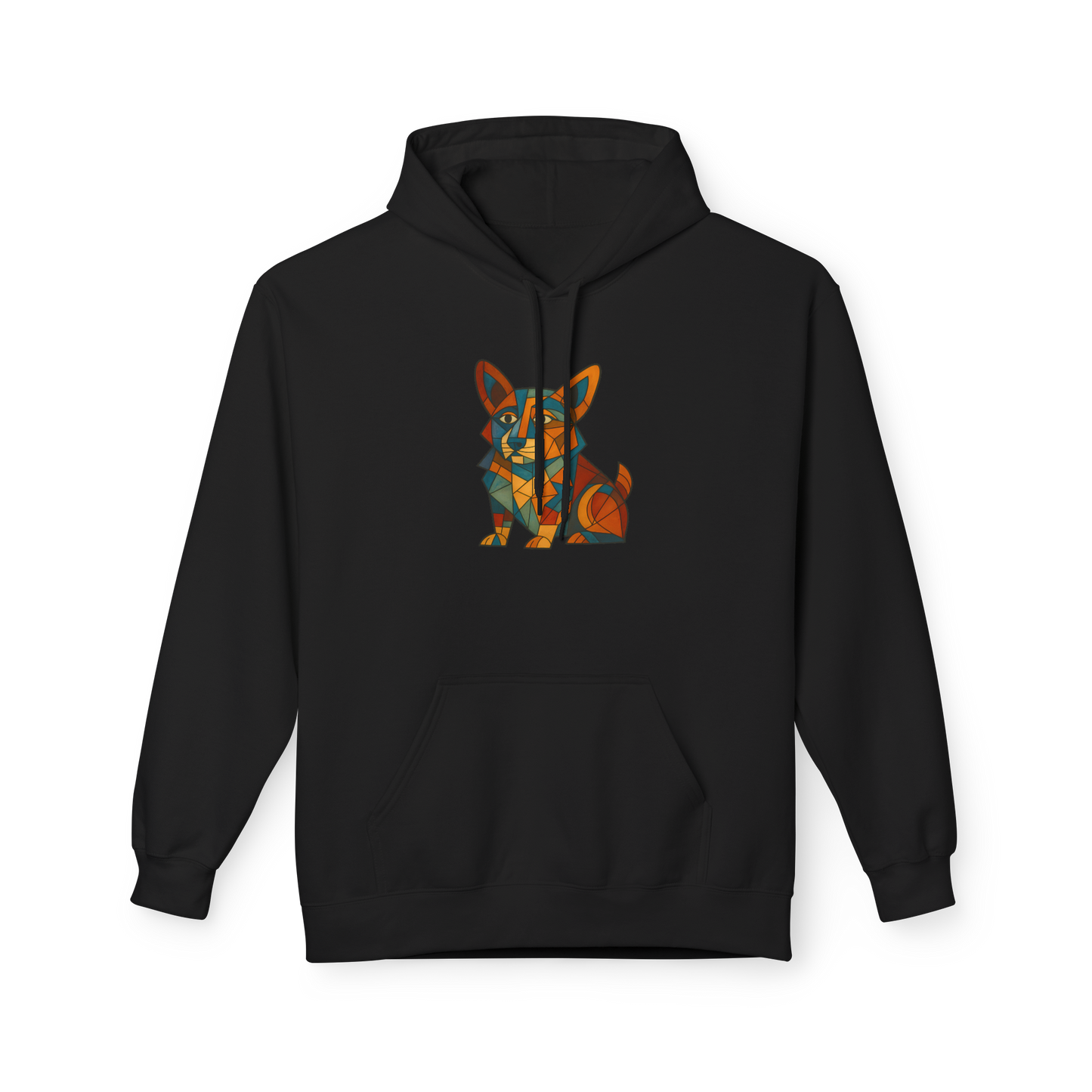 Corgi Cubism Hoodie - Colorful Geometric Dog Pullover