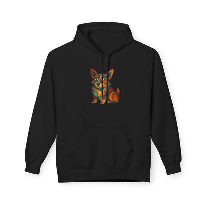 Corgi Cubism Hoodie - Colorful Geometric Dog Pullover