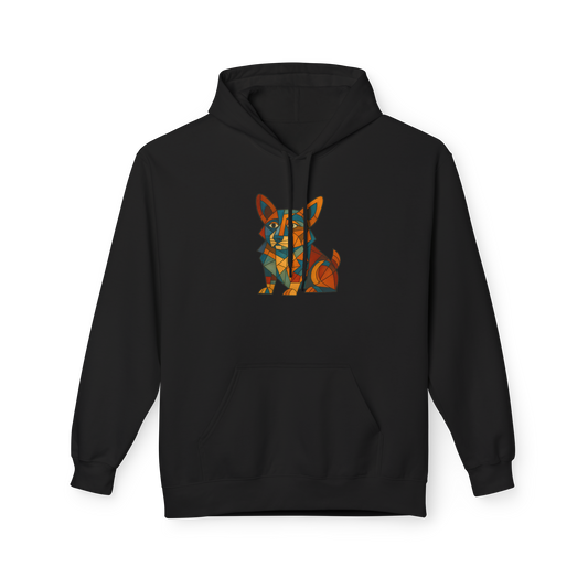 Colorful Corgi Cubism Hoodie - Midweight fleece lined