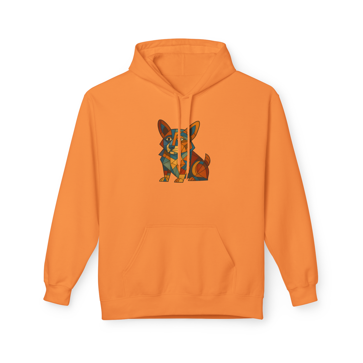 Corgi Cubism Hoodie - Colorful Geometric Dog Pullover