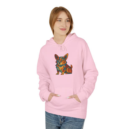 Corgi Cubism Hoodie - Colorful Geometric Dog Pullover
