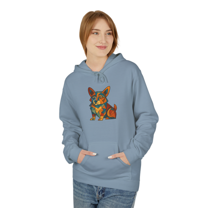 Corgi Cubism Hoodie - Colorful Geometric Dog Pullover