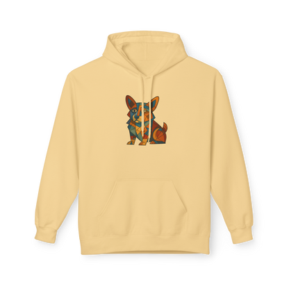 Corgi Cubism Hoodie - Colorful Geometric Dog Pullover