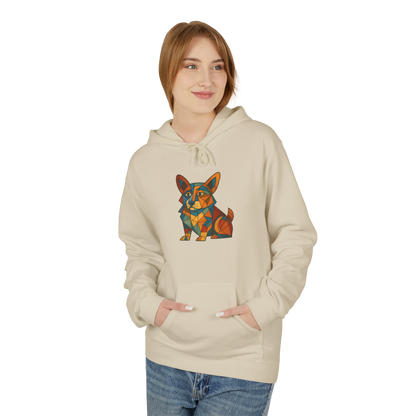 Corgi Cubism Hoodie - Colorful Geometric Dog Pullover
