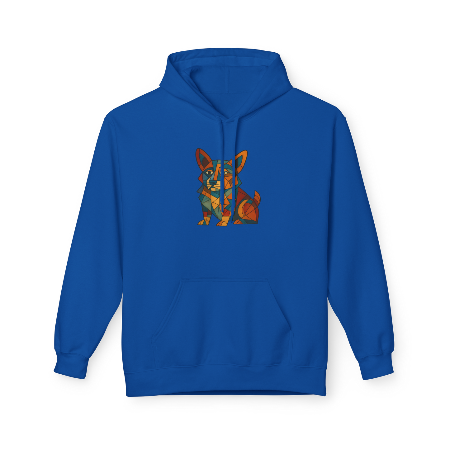 Corgi Cubism Hoodie - Colorful Geometric Dog Pullover