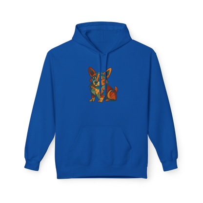 Corgi Cubism Hoodie - Colorful Geometric Dog Pullover