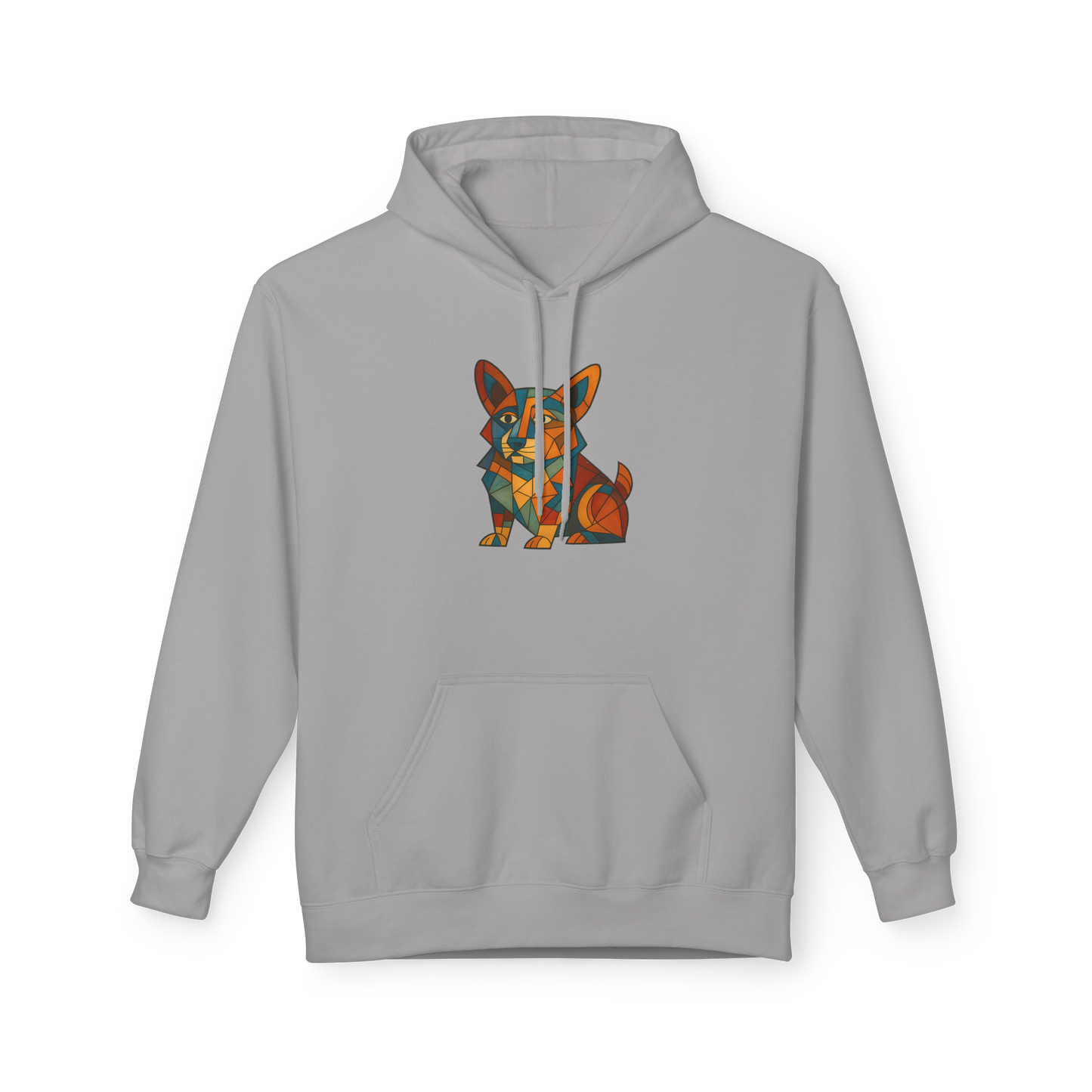 Corgi Cubism Hoodie - Colorful Geometric Dog Pullover