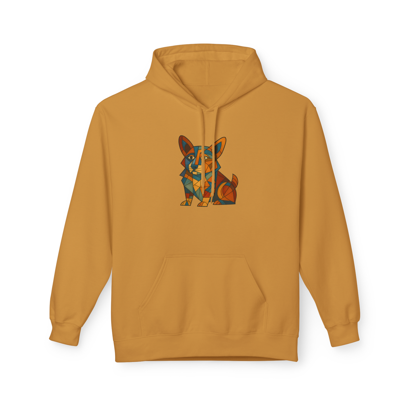Corgi Cubism Hoodie - Colorful Geometric Dog Pullover