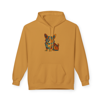 Corgi Cubism Hoodie - Colorful Geometric Dog Pullover