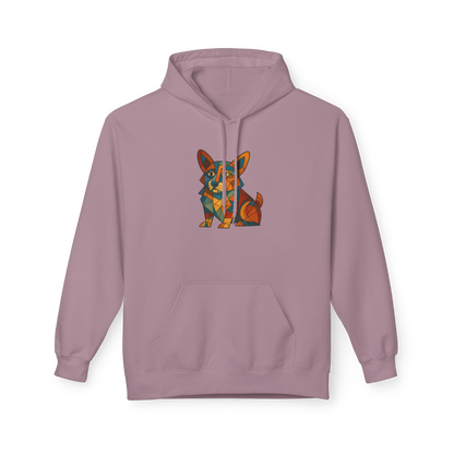 Corgi Cubism Hoodie - Colorful Geometric Dog Pullover