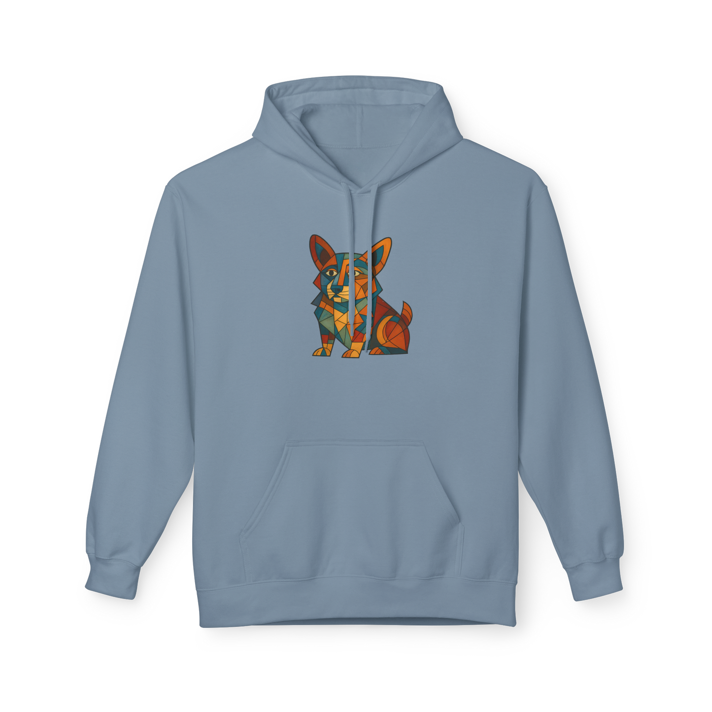 Corgi Cubism Hoodie - Colorful Geometric Dog Pullover