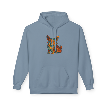 Corgi Cubism Hoodie - Colorful Geometric Dog Pullover
