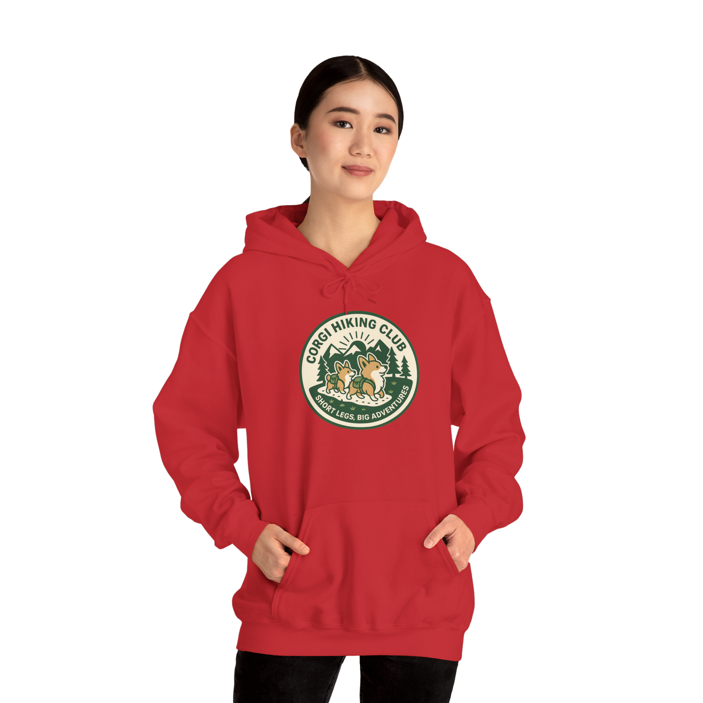 Corgi Hiking Club Hoodie — Corgi Dog Lover Outdoor Sweatshirt