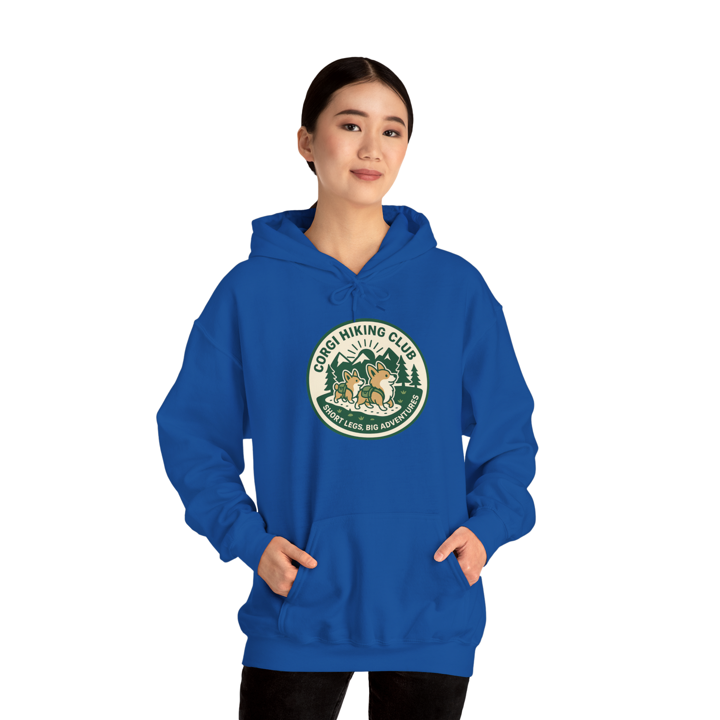 Corgi Hiking Club Hoodie — Corgi Dog Lover Outdoor Sweatshirt