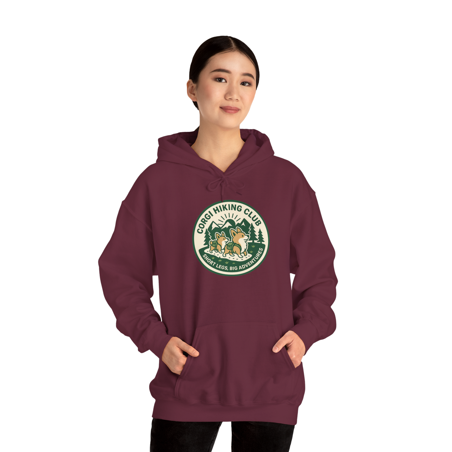 Corgi Hiking Club Hoodie — Corgi Dog Lover Outdoor Sweatshirt