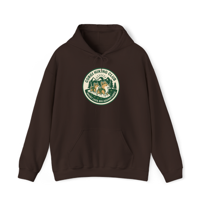 Corgi Hiking Club Hoodie — Corgi Dog Lover Outdoor Sweatshirt