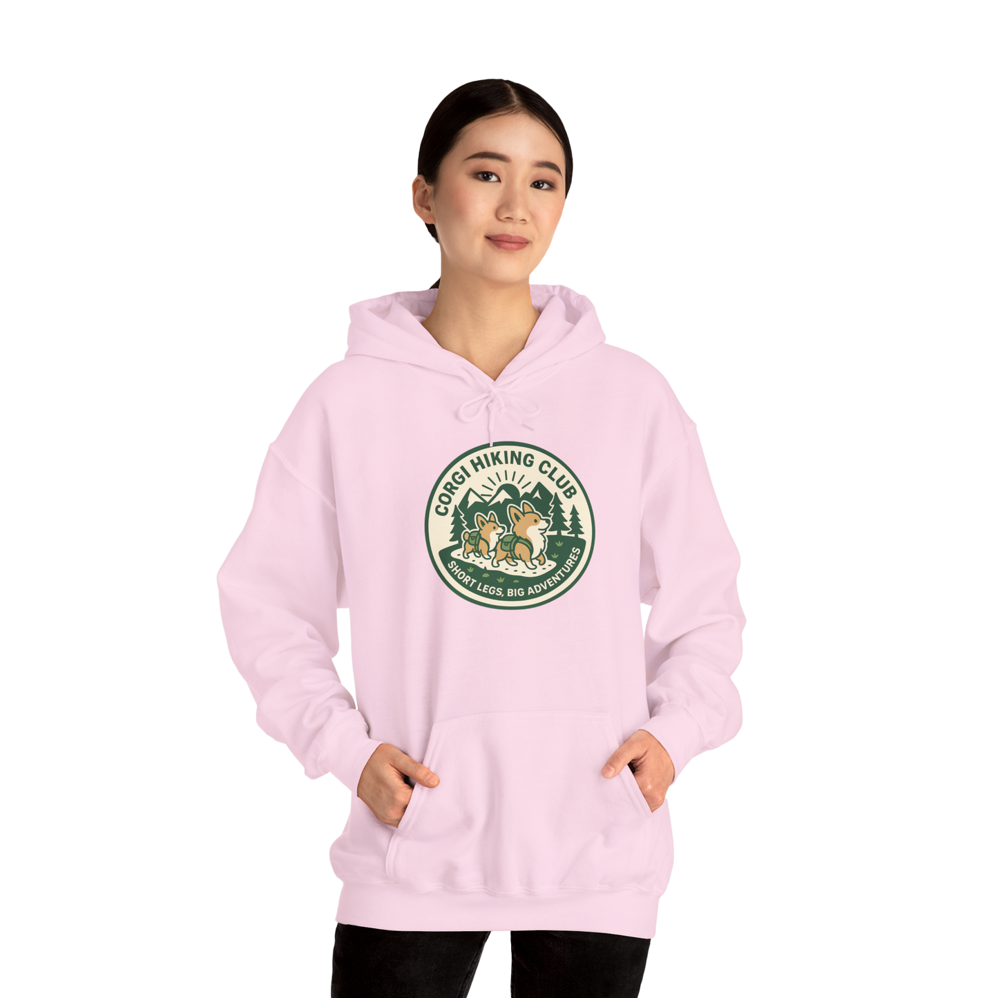 Corgi Hiking Club Hoodie — Corgi Dog Lover Outdoor Sweatshirt