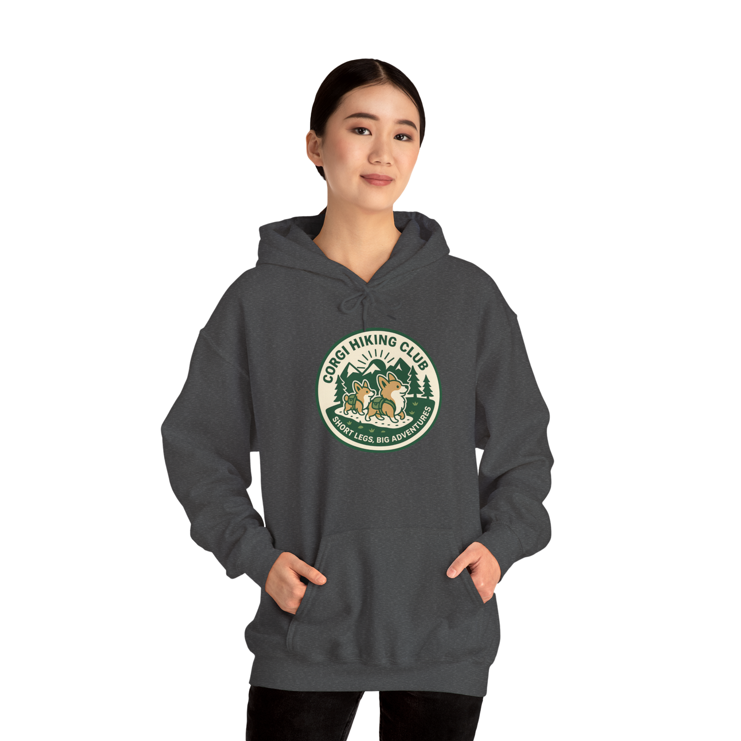 Corgi Hiking Club Hoodie — Corgi Dog Lover Outdoor Sweatshirt