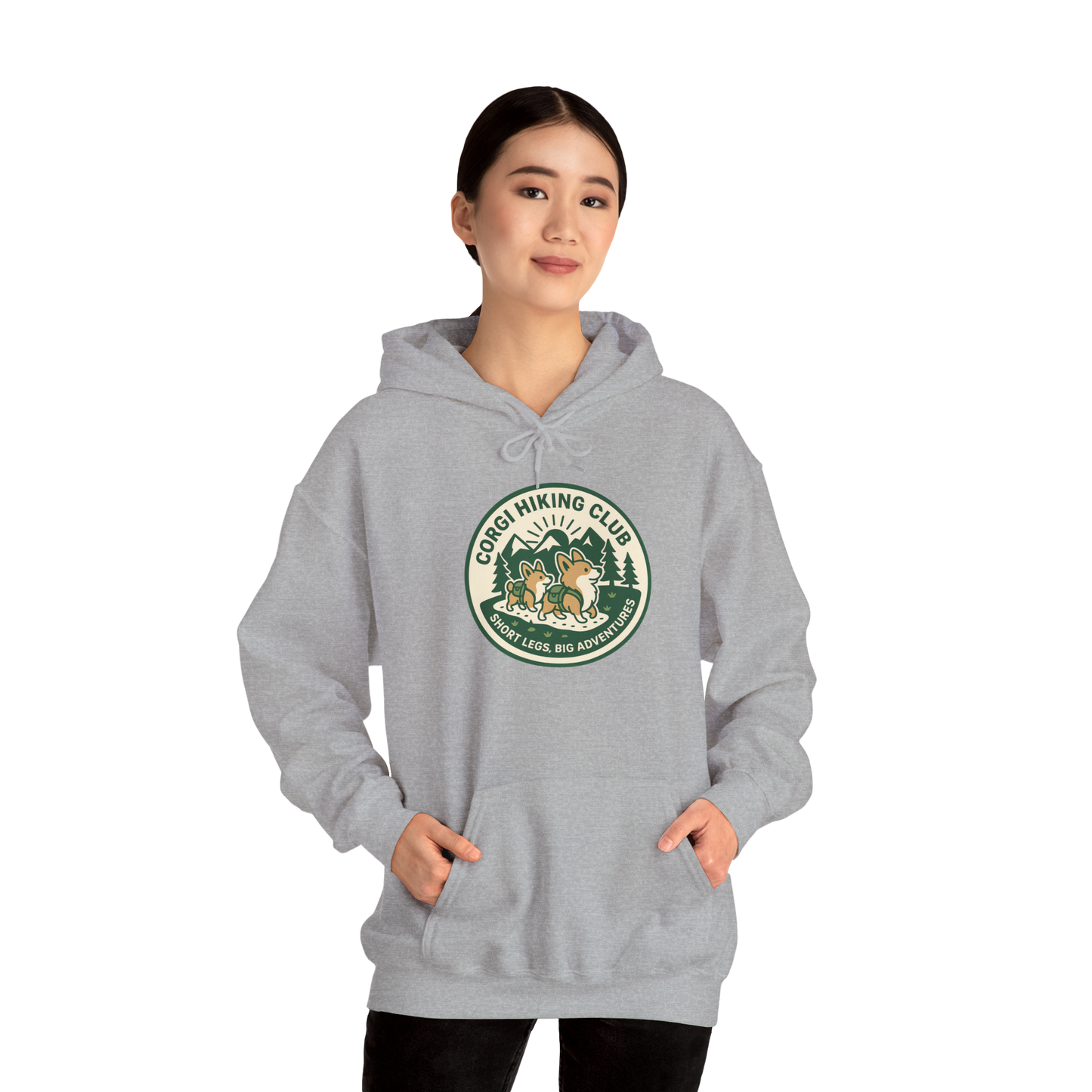 Corgi Hiking Club Hoodie — Corgi Dog Lover Outdoor Sweatshirt