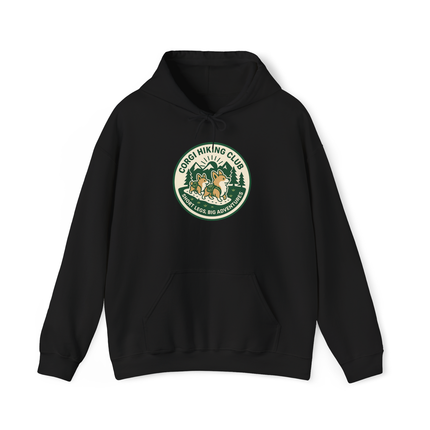 Corgi Hiking Club Hoodie — Corgi Dog Lover Outdoor Sweatshirt