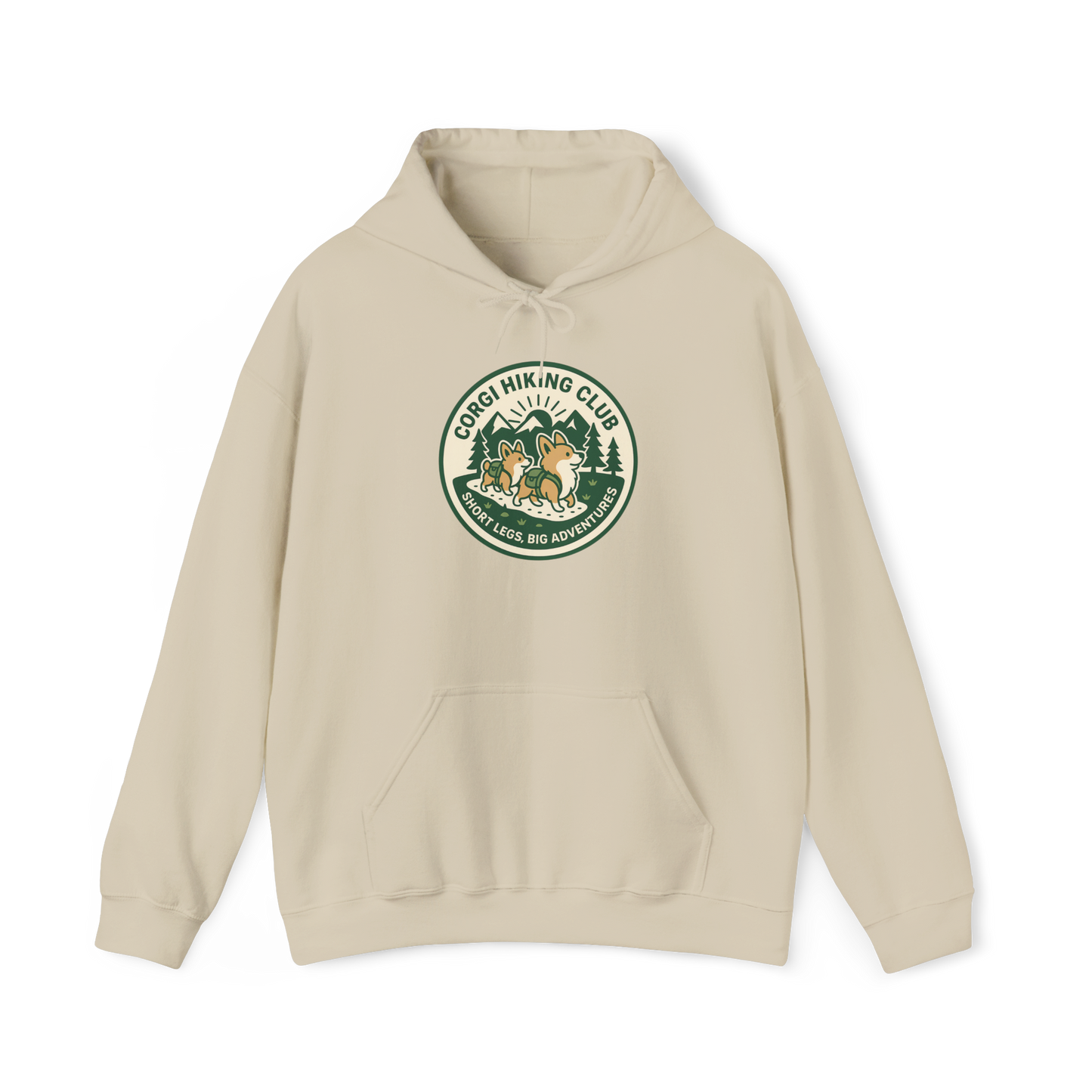 Corgi Hiking Club Hoodie — Corgi Dog Lover Outdoor Sweatshirt