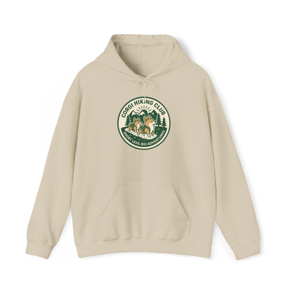 Corgi Hiking Club Hoodie — Corgi Dog Lover Outdoor Sweatshirt