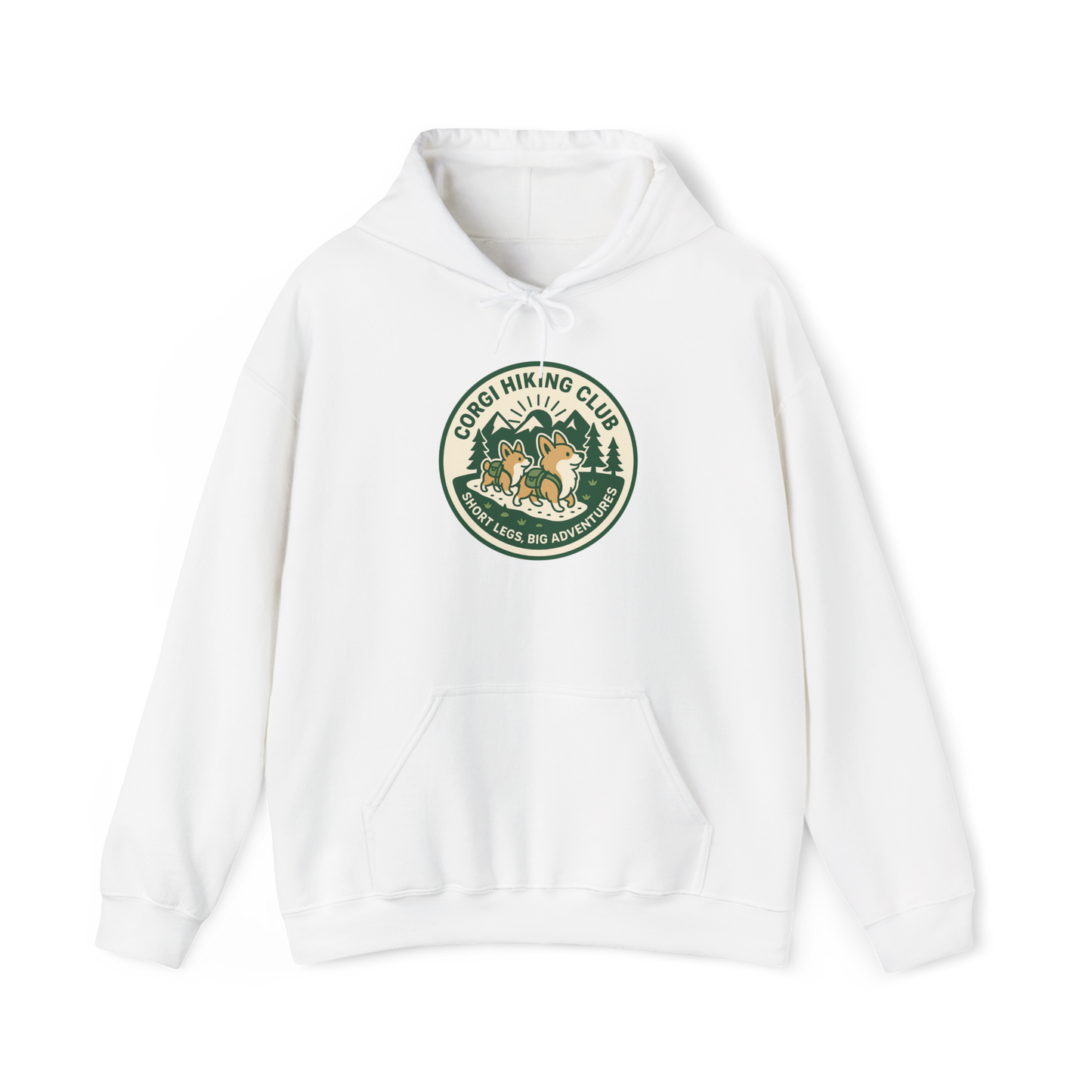 Corgi Hiking Club Hoodie — Corgi Dog Lover Outdoor Sweatshirt