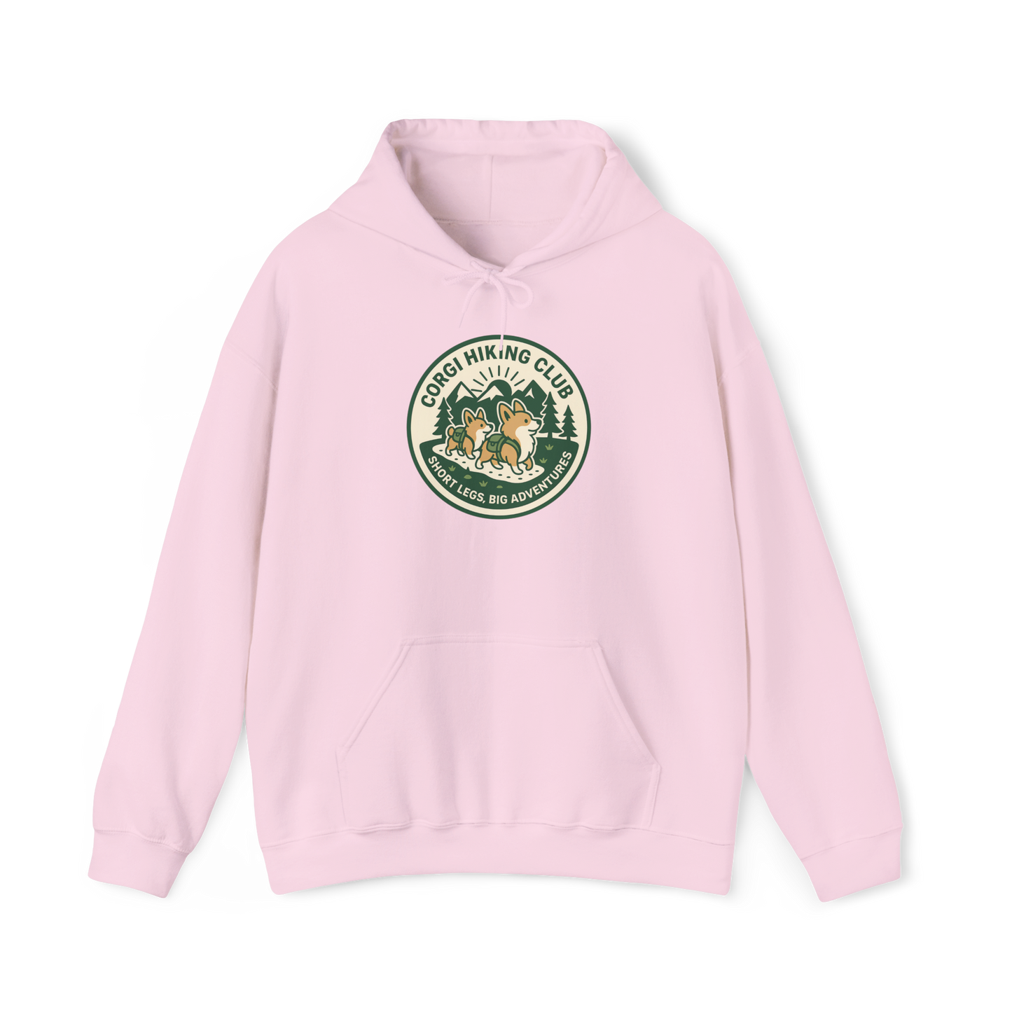 Corgi Hiking Club Hoodie — Corgi Dog Lover Outdoor Sweatshirt