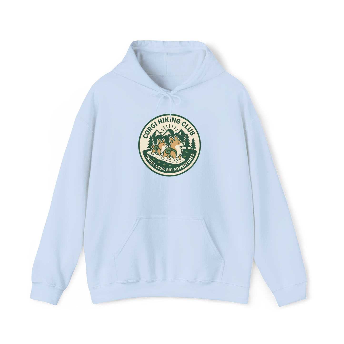 Corgi Hiking Club Hoodie — Corgi Dog Lover Outdoor Sweatshirt