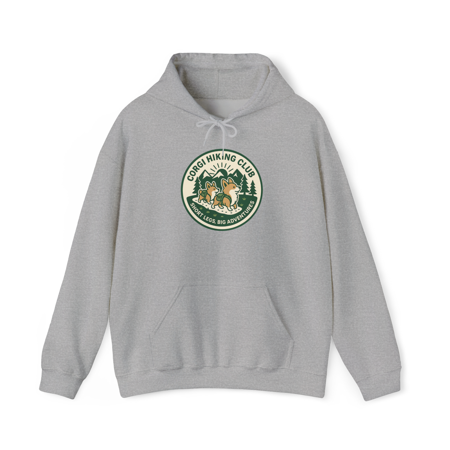 Corgi Hiking Club Hoodie — Corgi Dog Lover Outdoor Sweatshirt
