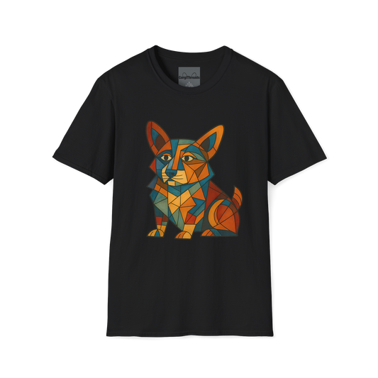 Geometric Corgi T-Shirt — Cute Colorful Cubism Corgi Tee