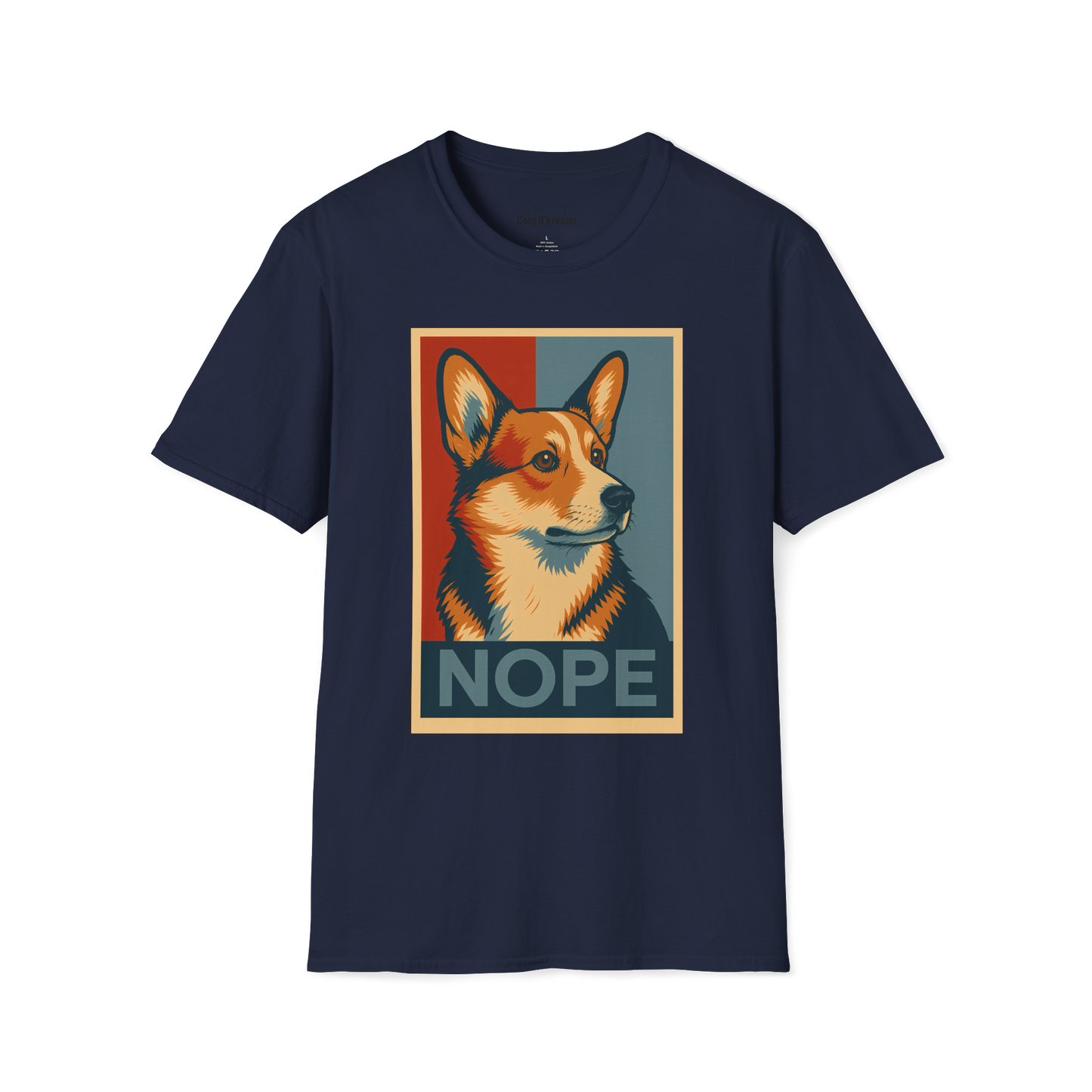 Corgi Nope Tee — Stubborn Corgi