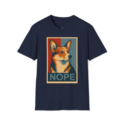 Corgi Nope Tee — Stubborn Corgi