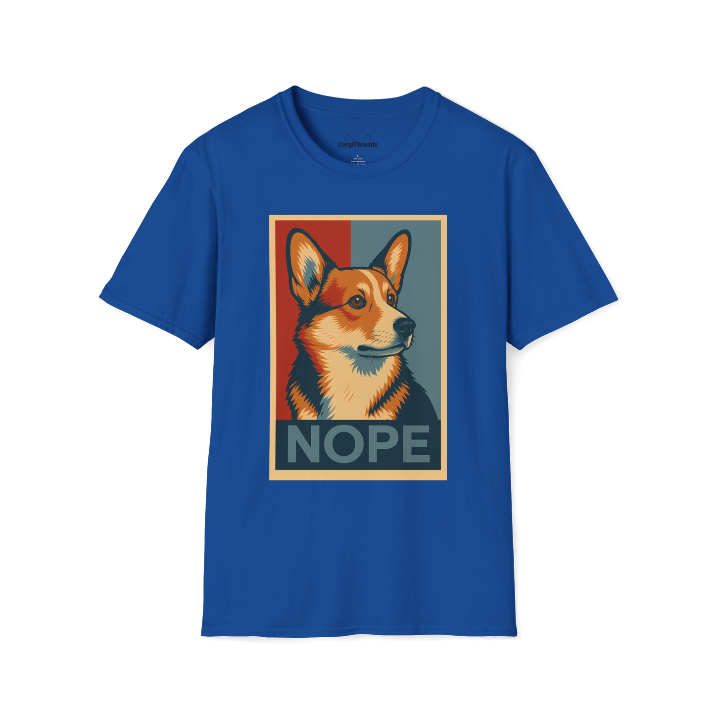 Corgi Nope Tee — Stubborn Corgi