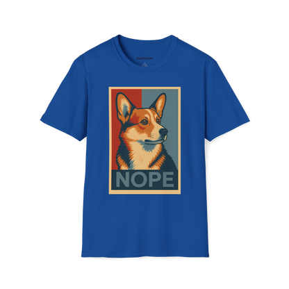Corgi Nope Tee — Stubborn Corgi
