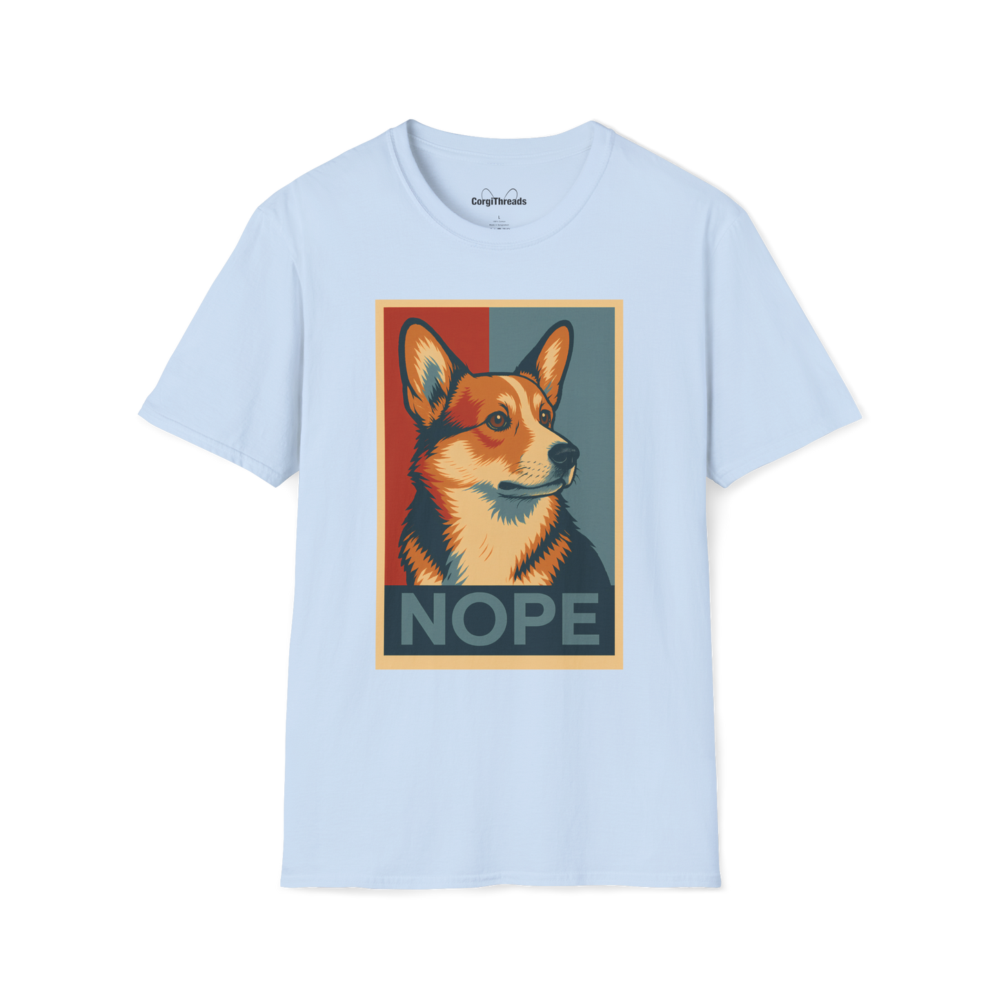 Corgi Nope Tee — Stubborn Corgi