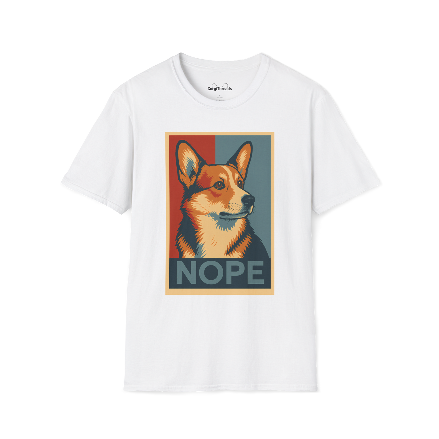 Corgi Nope Tee — Stubborn Corgi