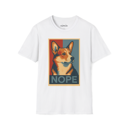 Corgi Nope Tee — Stubborn Corgi