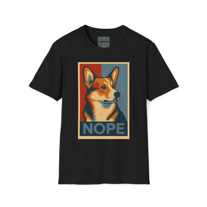Corgi Nope Tee — Stubborn Corgi