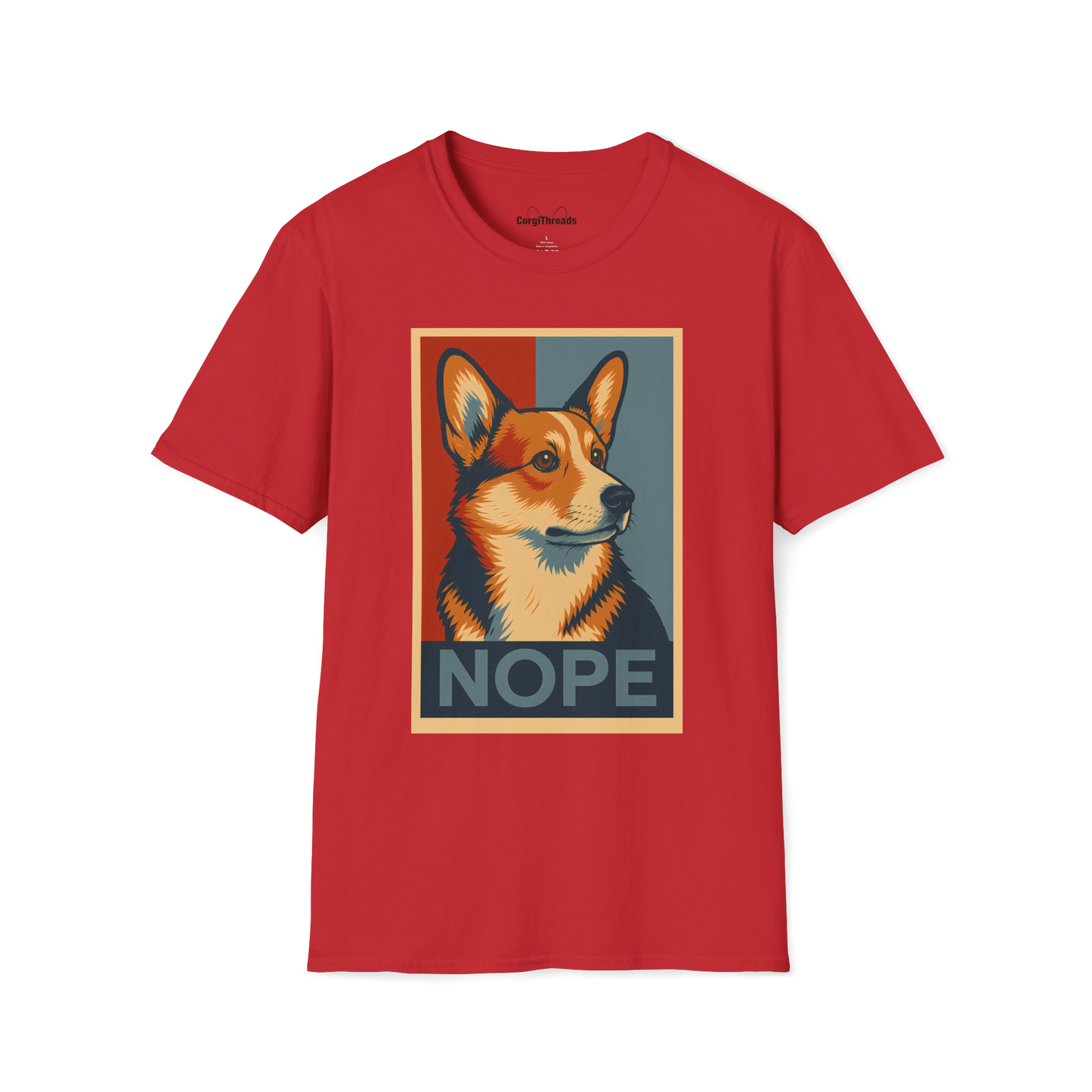 Corgi Nope Tee — Stubborn Corgi