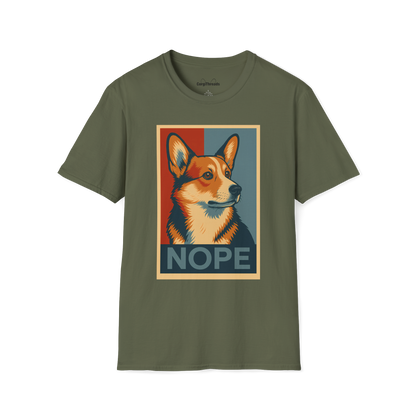 Corgi Nope Tee — Stubborn Corgi