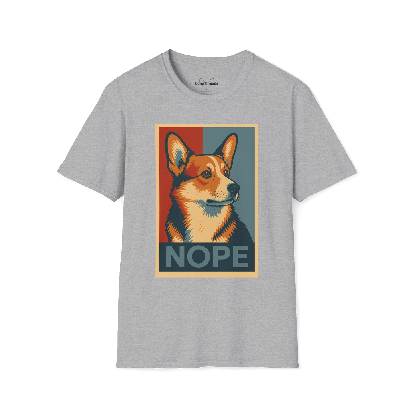 Corgi Nope Tee — Stubborn Corgi