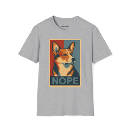 Corgi Nope Tee — Stubborn Corgi