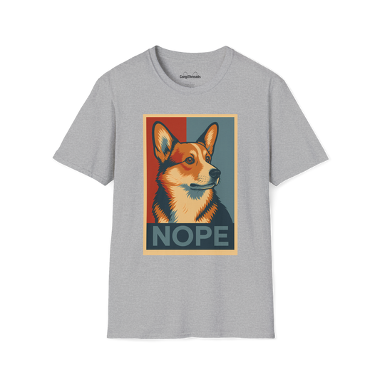 Corgi Nope Tee — Stubborn Corgi