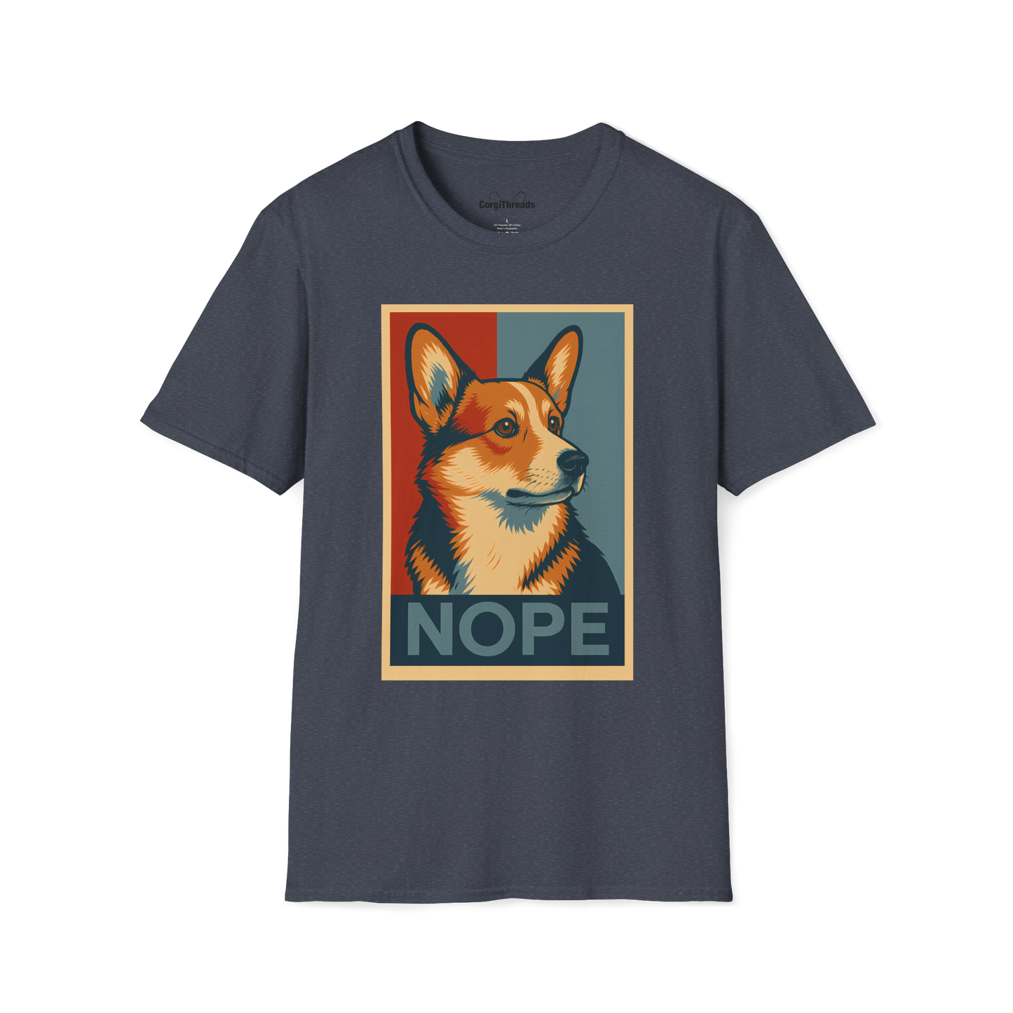 Corgi Nope Tee — Stubborn Corgi