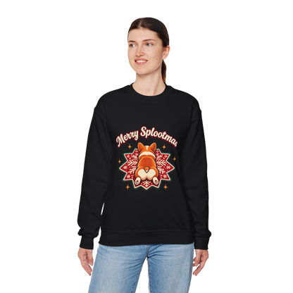 Holiday Corgi Sweatshirt – "Merry Splootmas" Cute Christmas Corgi Crewneck
