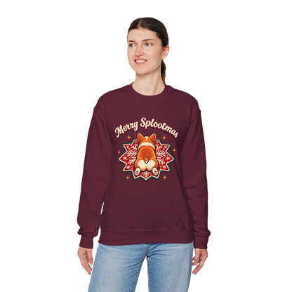Holiday Corgi Sweatshirt – "Merry Splootmas" Cute Christmas Corgi Crewneck