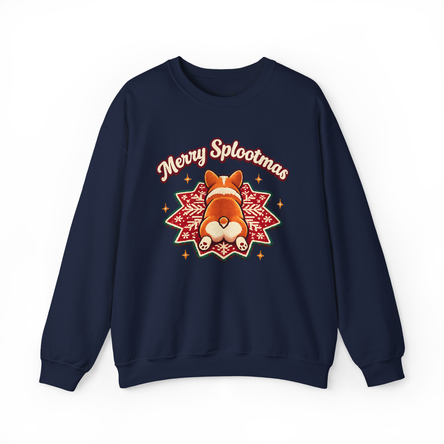 Holiday Corgi Sweatshirt – "Merry Splootmas" Cute Christmas Corgi Crewneck