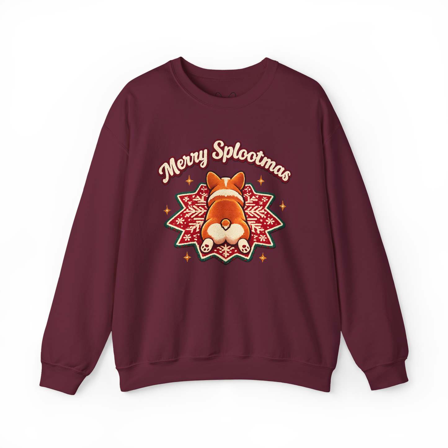 Holiday Corgi Sweatshirt – "Merry Splootmas" Cute Christmas Corgi Crewneck